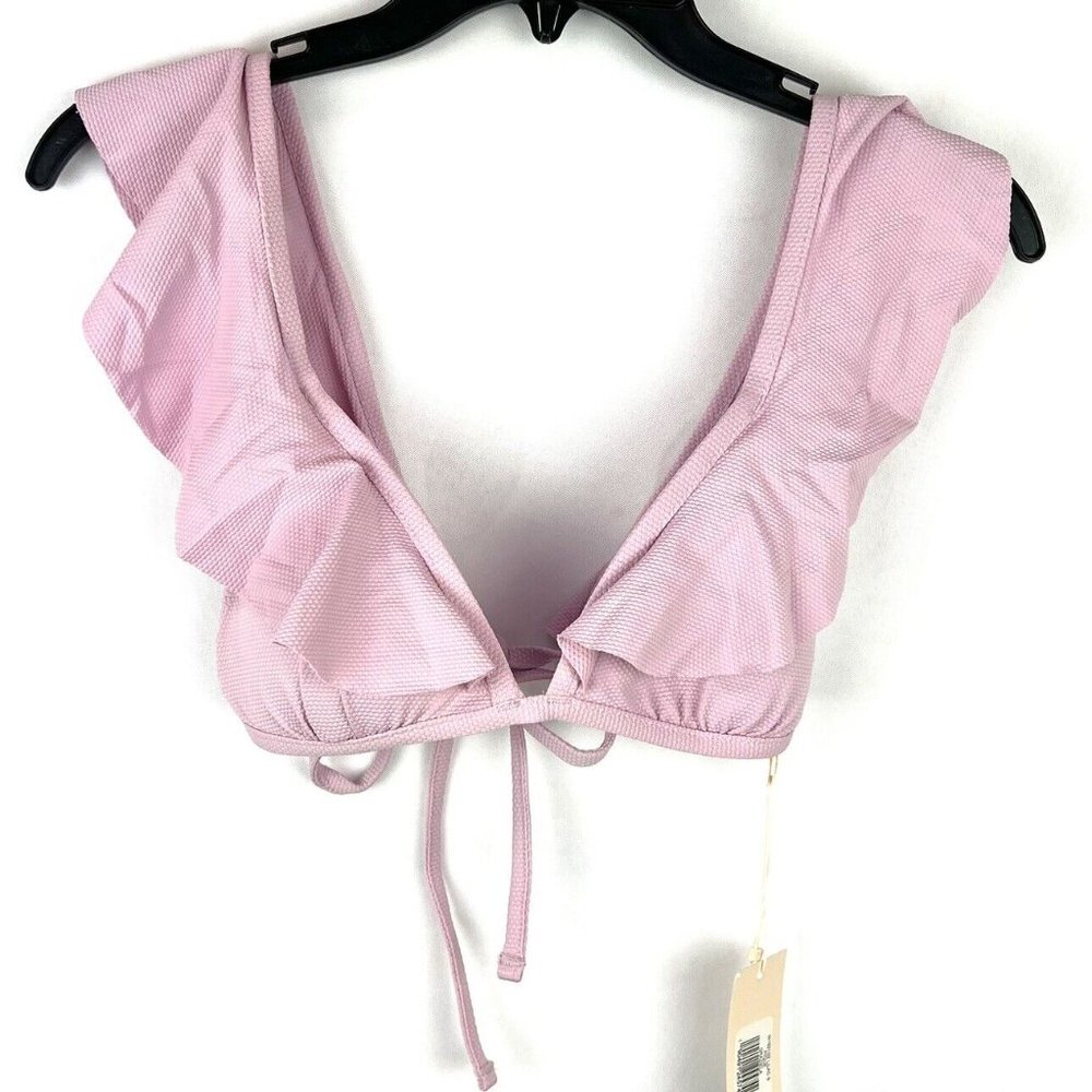 Eberjey Women’s Light Purple V Neck Bikini Top Size S